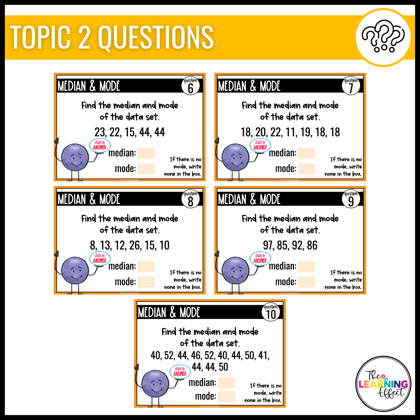 Statistical Measures Google Slides | 6th Grade Math Digital Task Cards Activity