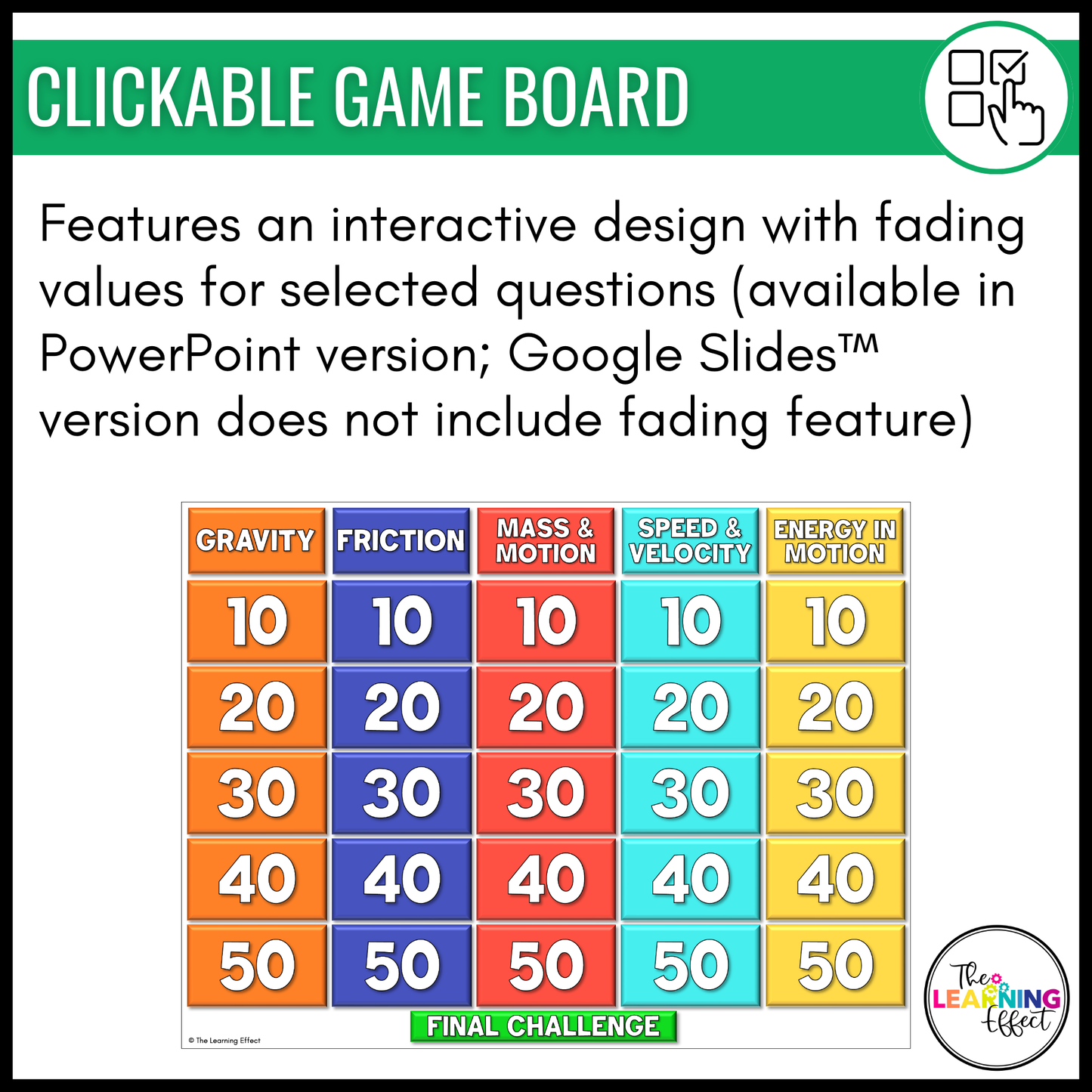 Force and Motion Game Show | Science Review Test Prep Activity