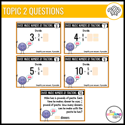 Multiplying and Dividing Fractions Google Slides | 6th Grade Digital Task Cards
