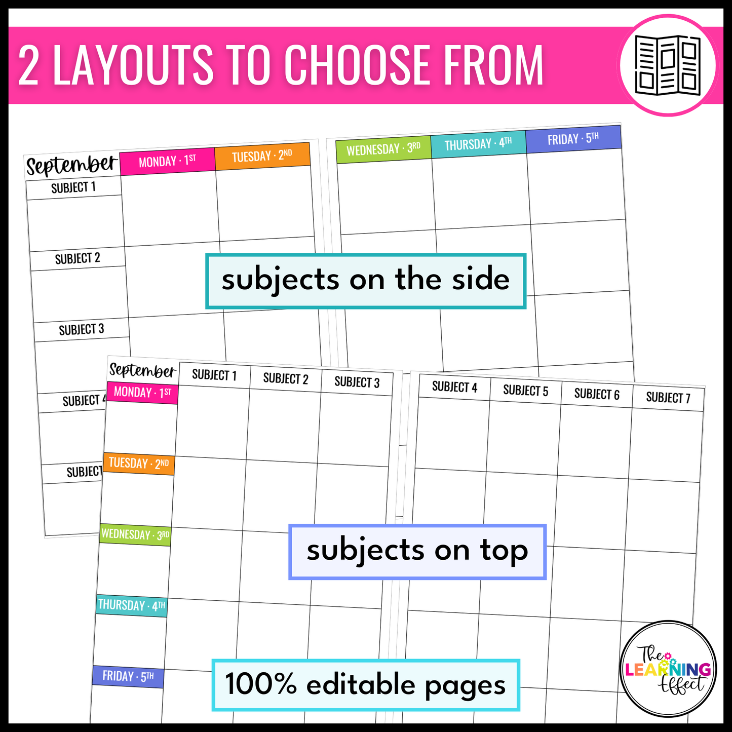 Editable Weekly Lesson Plan Templates 2026 | Teacher Planner Pages and Forms