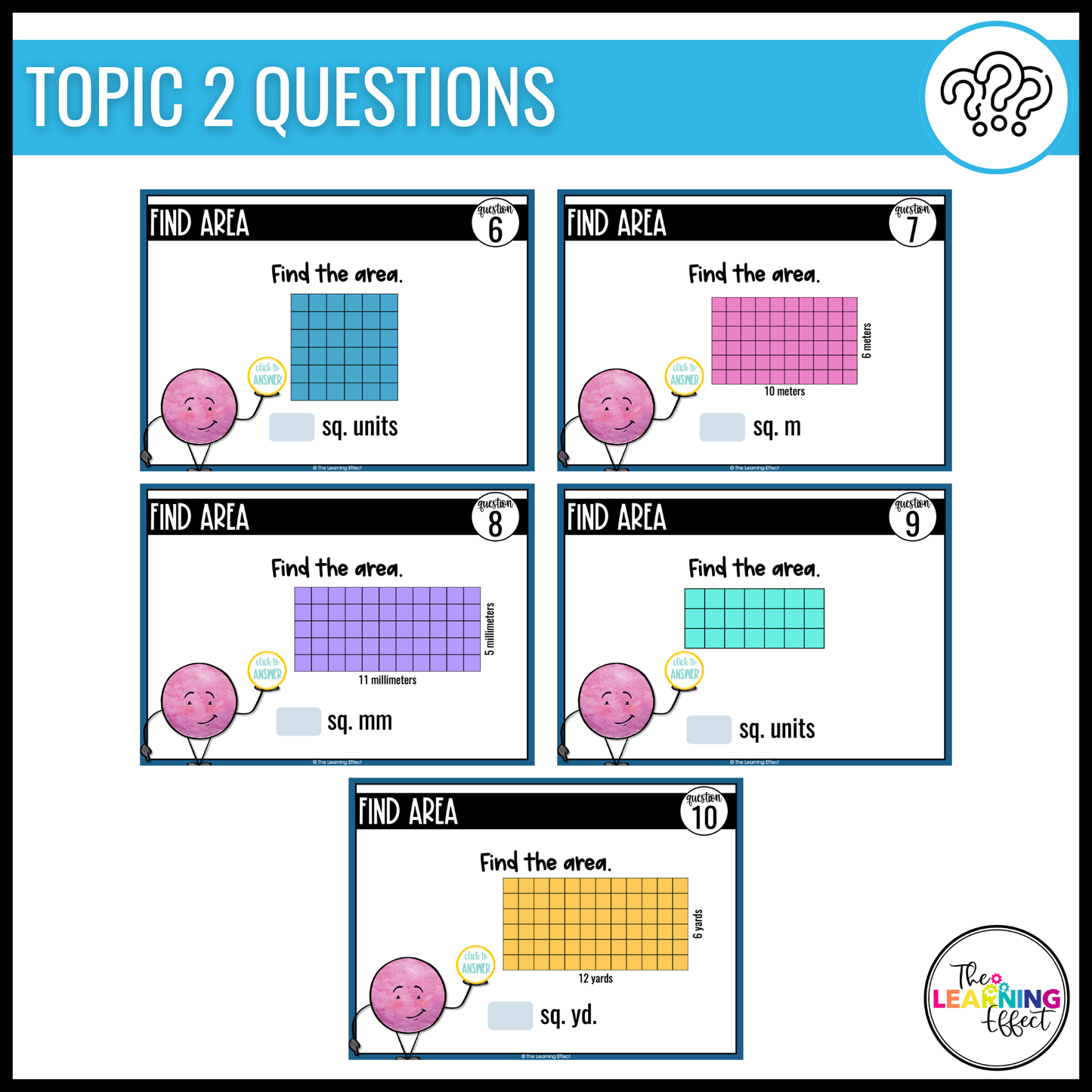Area and Perimeter Google Slides | 4th Grade Math Digital Task Cards Activity