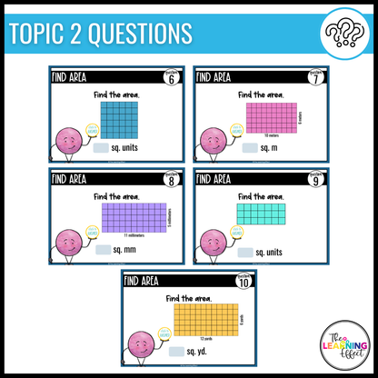 Area and Perimeter Google Slides | 4th Grade Math Digital Task Cards Activity