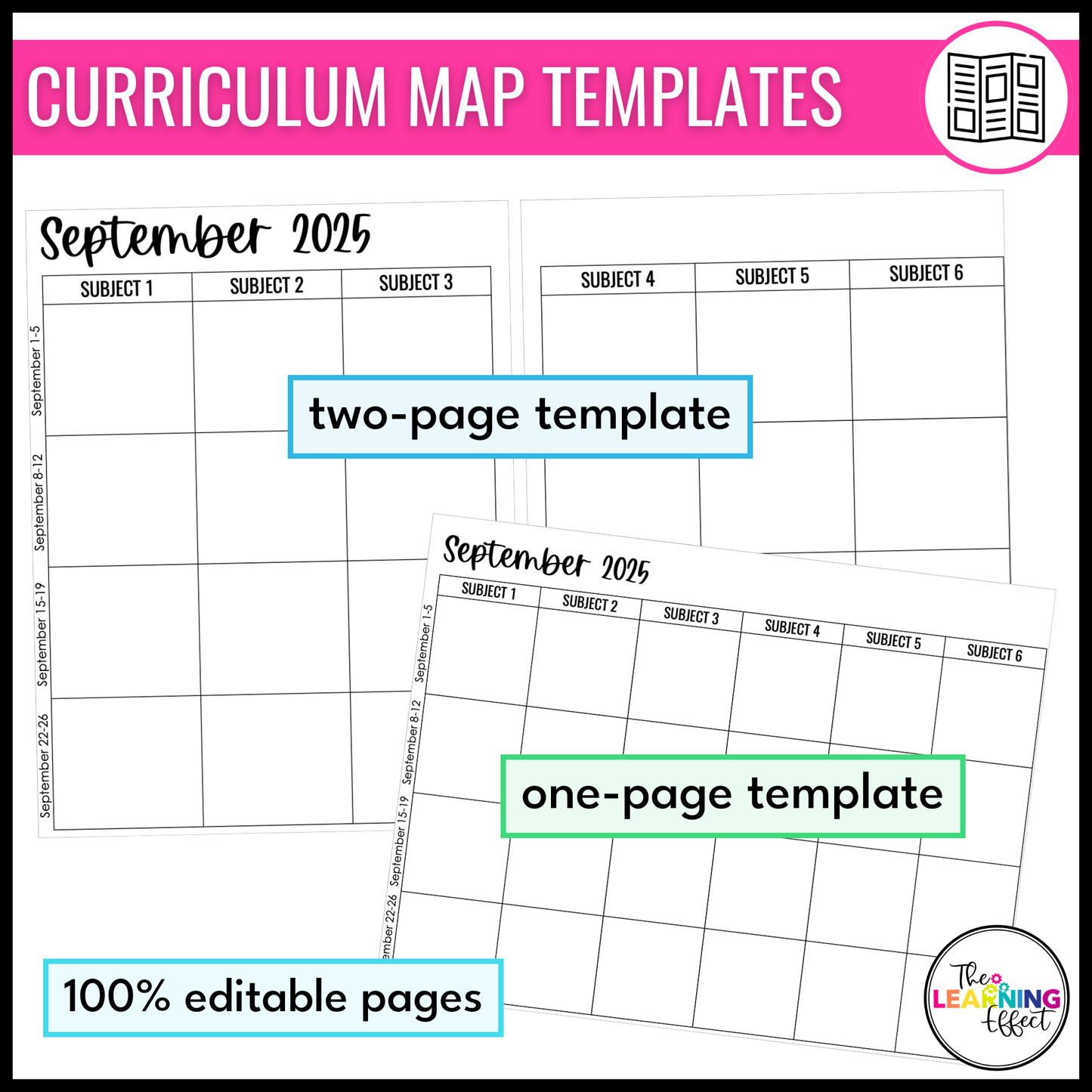 Editable Teacher Planner Binder Printable and Digital BUNDLE | Black and White