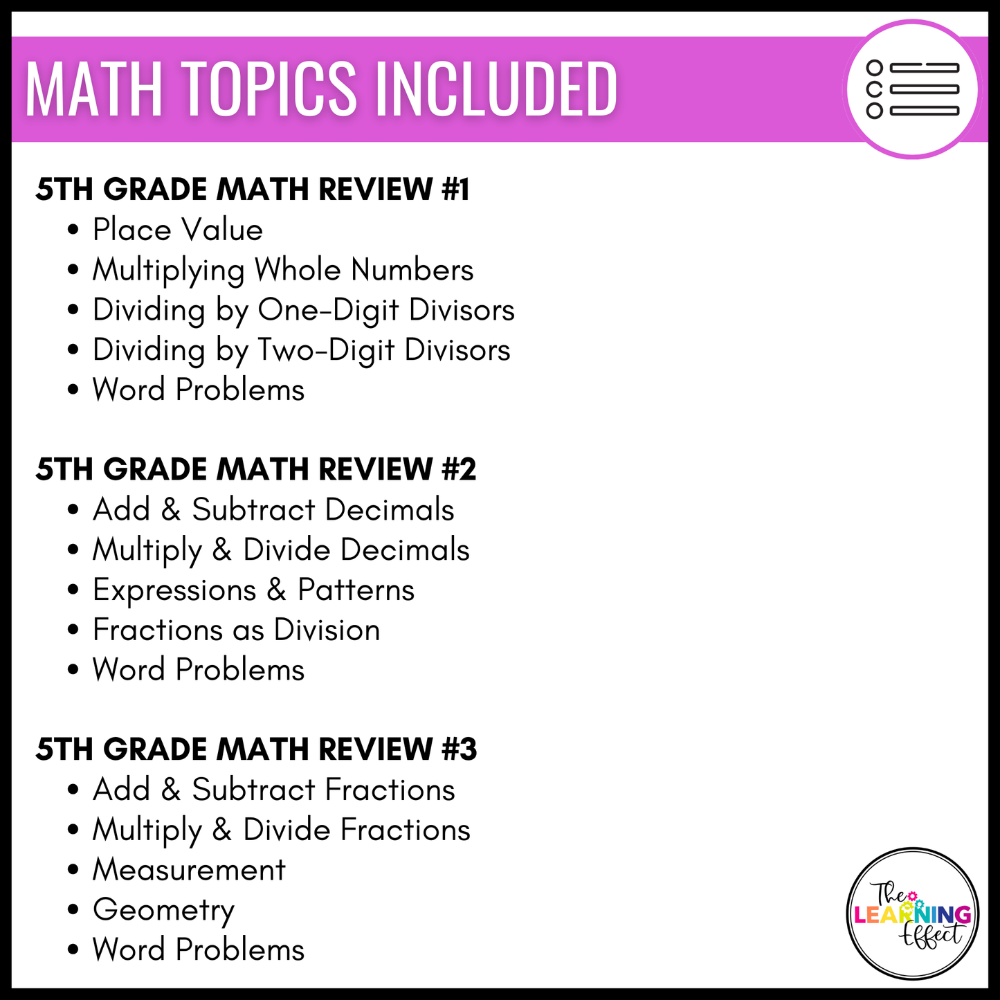 5th Grade Math Spiral Review #1-3 Google Slides BUNDLE | Digital Task Cards Activities