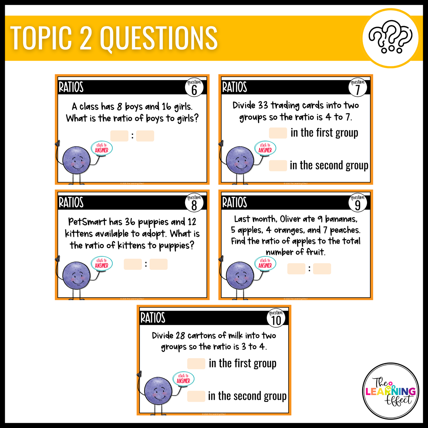 Ratios and Rates Google Slides | 6th Grade Math Digital Task Cards Activity