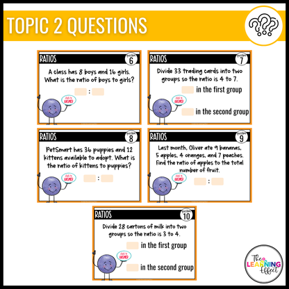 Ratios and Rates Google Slides | 6th Grade Math Digital Task Cards Activity