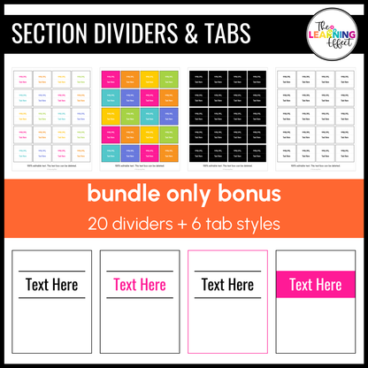 Editable 2026-2027 Teacher Planner | Printable Digital Lesson Plan Binder Templates