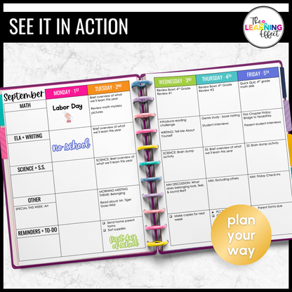 Editable 2026-2027 Teacher Planner | Printable Digital Lesson Plan Binder Templates