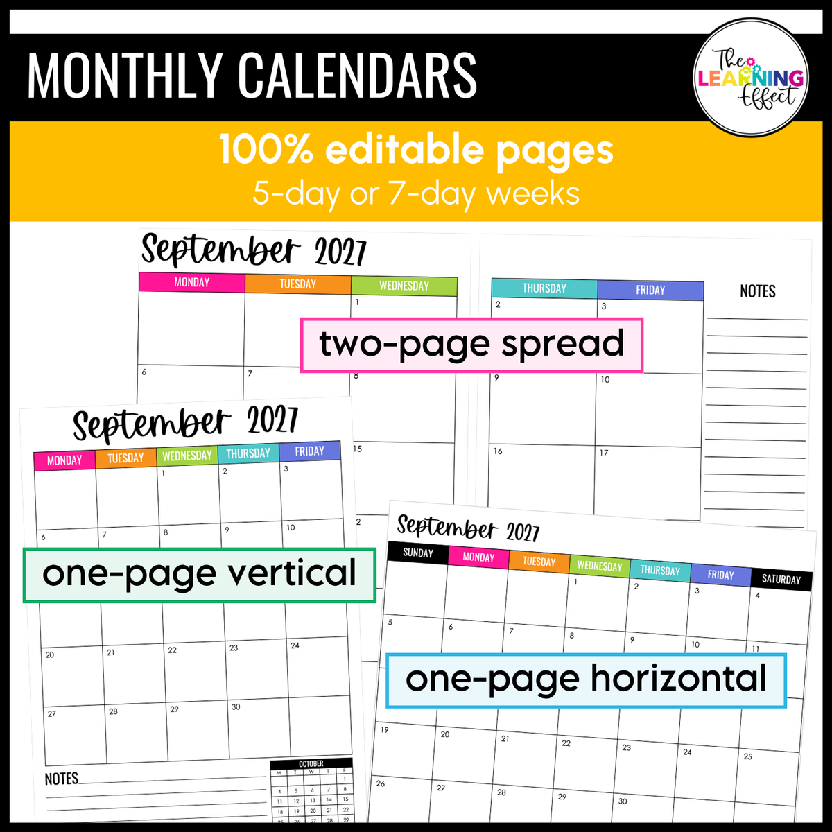 Editable 2026-2027 Teacher Planner | Printable Digital Lesson Plan Binder Templates