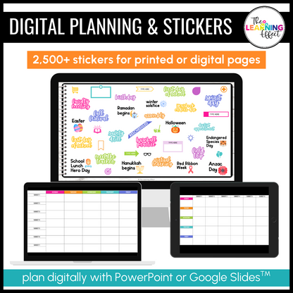 Editable 2026-2027 Teacher Planner | Printable Digital Lesson Plan Binder Templates