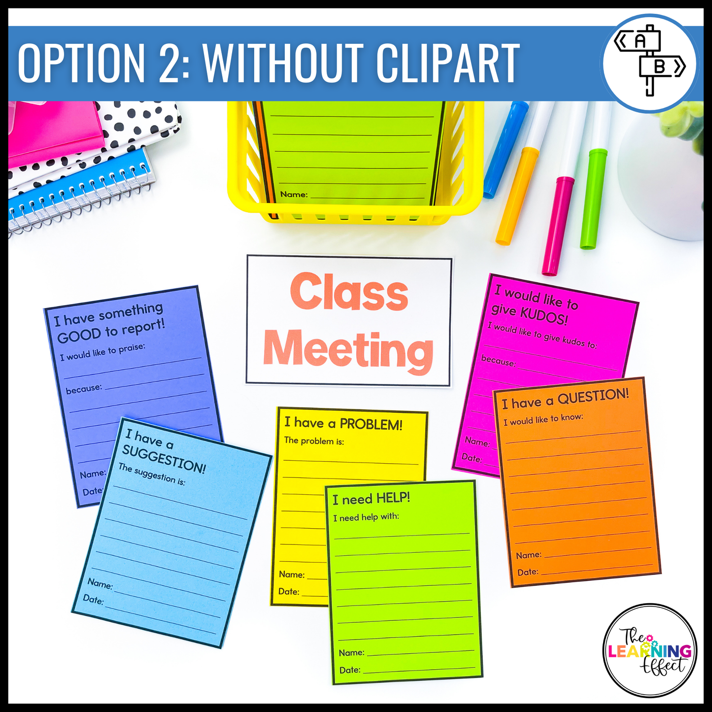 Class Meeting Slips for Behavior and Classroom Management | Community Building