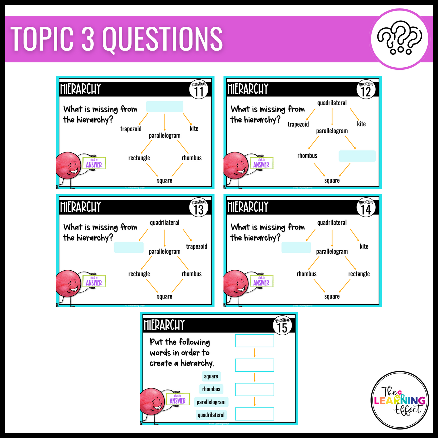 2D Shapes Geometry Google Slides | 5th Grade Digital Task Cards Math Activity