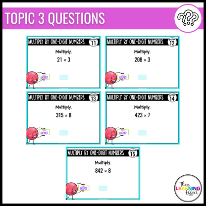 Multiply by Whole Numbers Google Slides | 5th Grade Digital Task Cards Activity