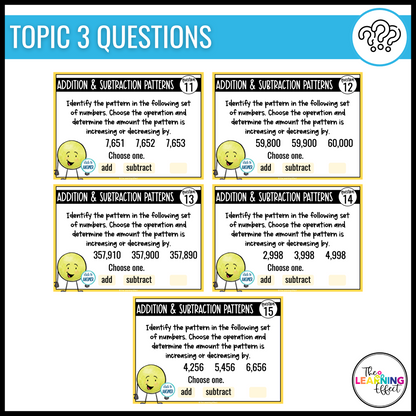 Adding and Subtracting Whole Numbers Google Slides | 4th Grade Digital Task Cards Activity