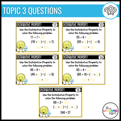 Multiply with One-Digit Numbers Google Slides | 4th Grade Math Digital Task Cards Multiplication Activity