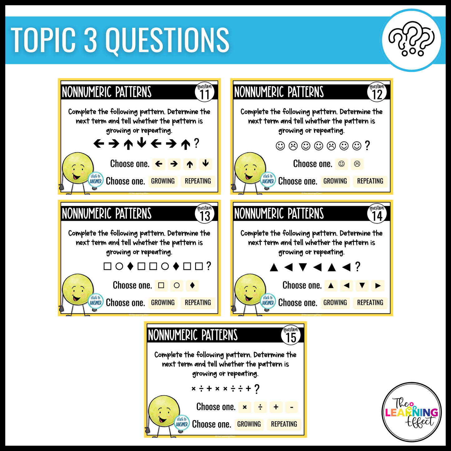 Patterns, Sequences, and Line Plots Google Slides | 4th Grade Digital Task Cards Activity