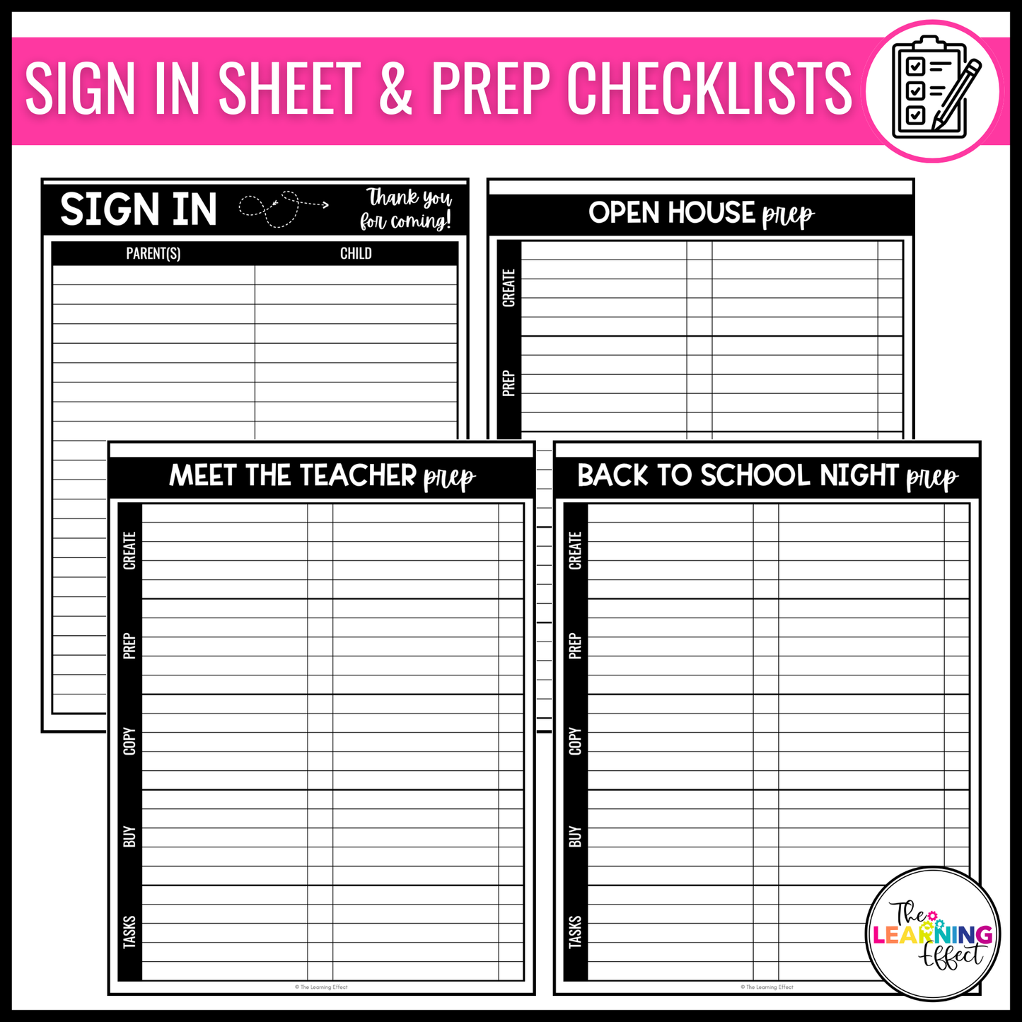 Meet the Teacher | Open House | Back to School Night Stations Templates | Editable