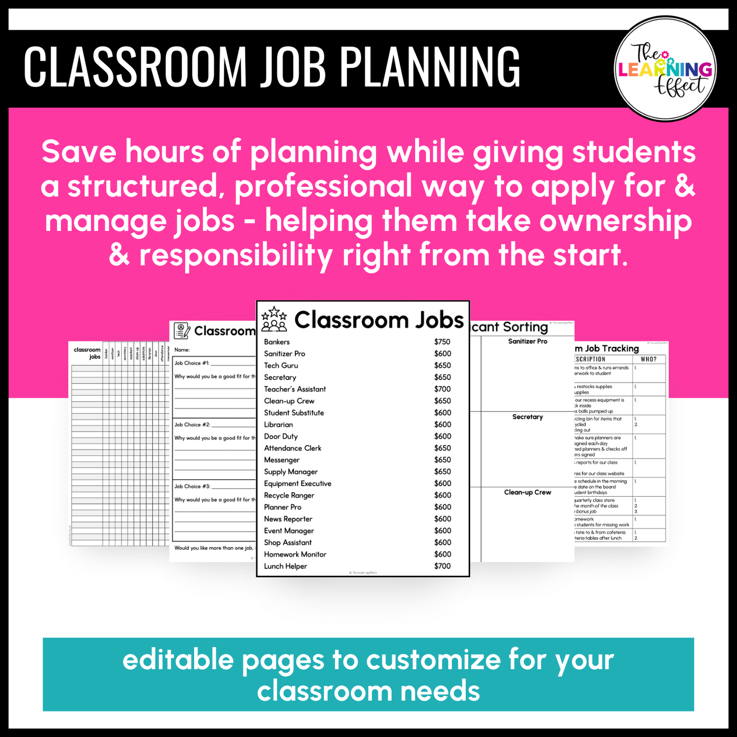 Classroom Economy System | Class Cash, Money, Jobs, Store Guide | Editable