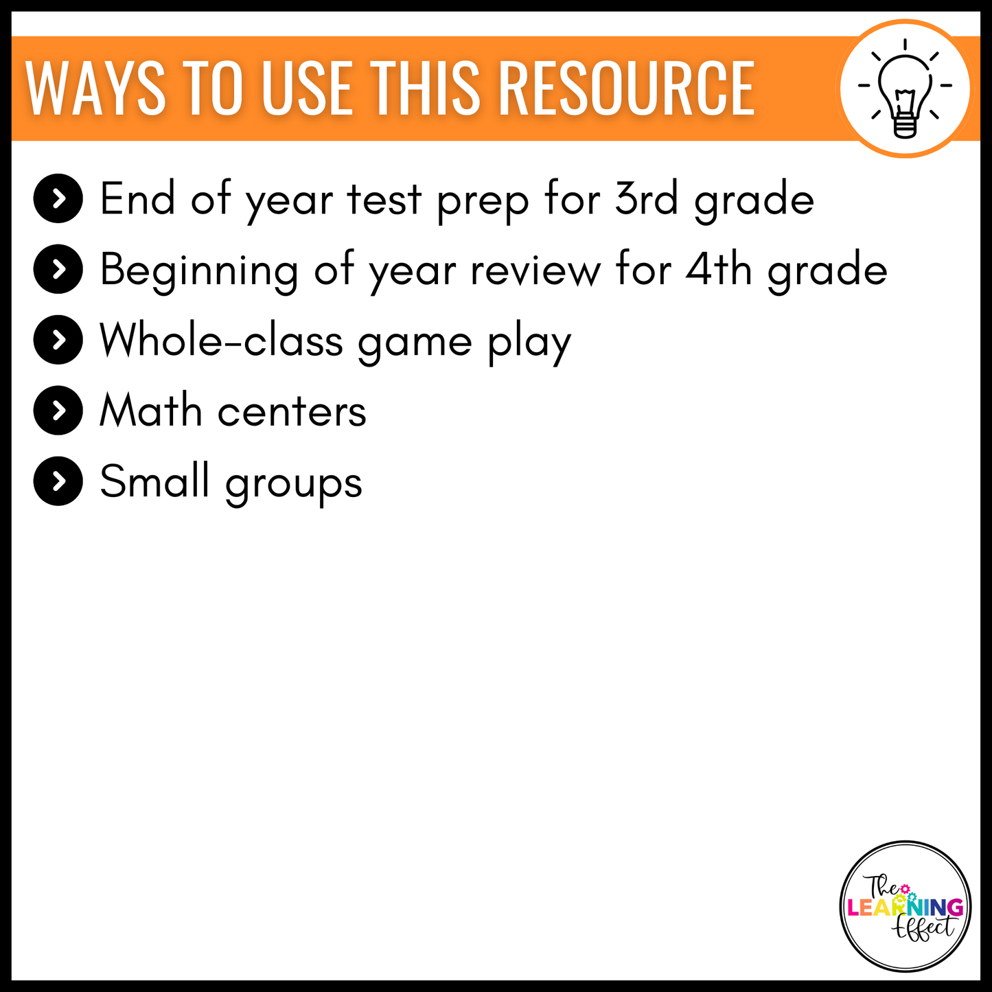 3rd Grade Math Spiral Review Bingo Game | End of Year Test Prep Activity