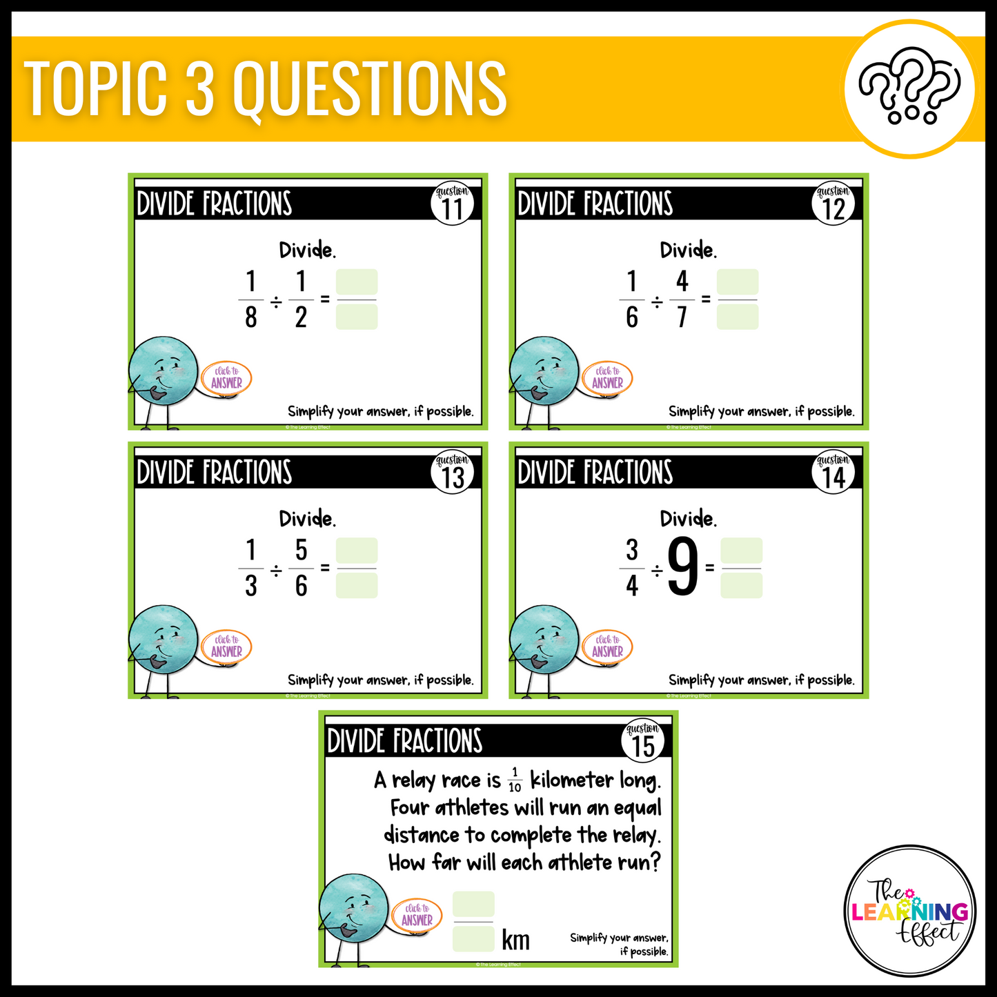 Multiplying and Dividing Fractions Google Slides | 6th Grade Digital Task Cards