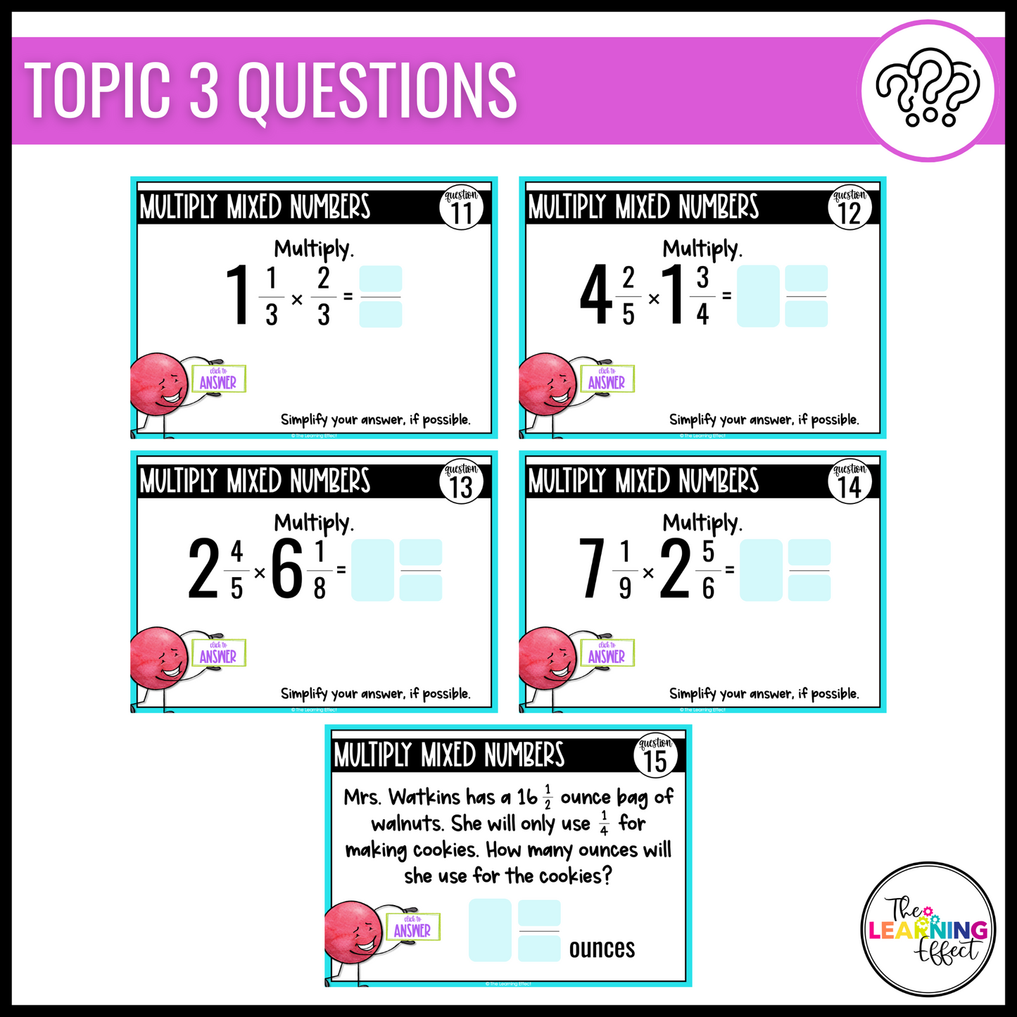 Multiplying and Dividing Fractions Google Slides | 5th Grade Digital Task Cards