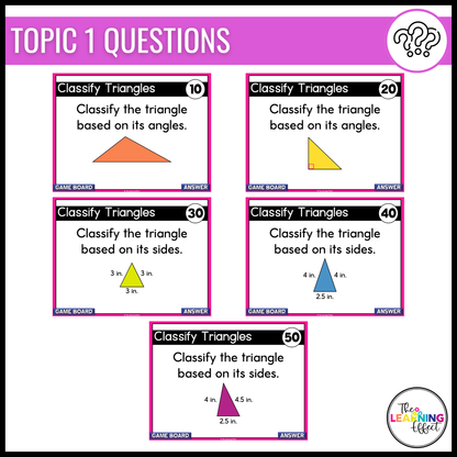 2D Shapes Geometry Game Show | 5th Grade Math Test Prep Activity