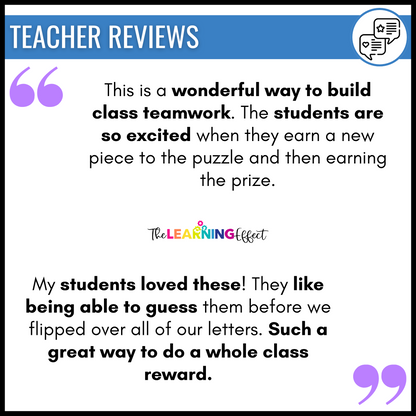 Whole Class Reward System | Mystery Word Classroom Behavior Management Incentive