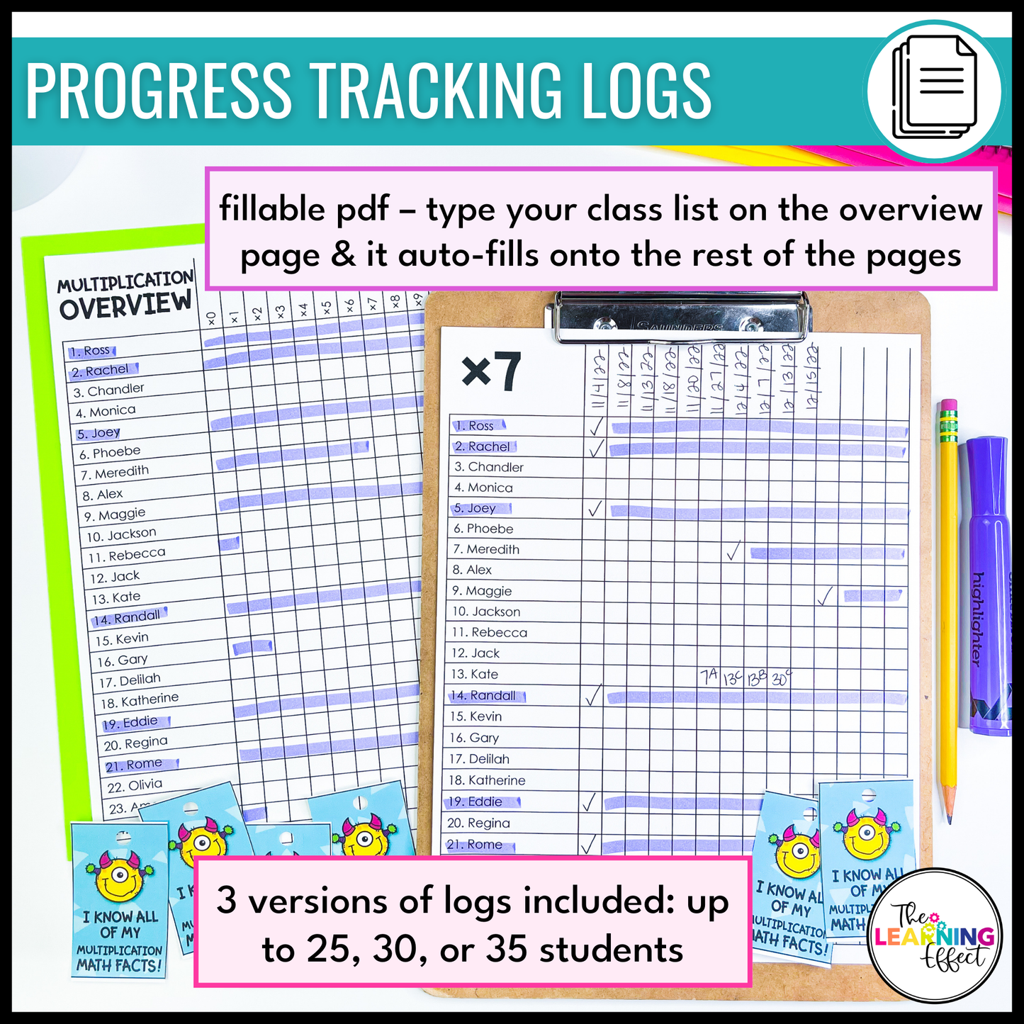 Multiplication Timed Tests | Math Fact Fluency Practice Worksheets and Tracker