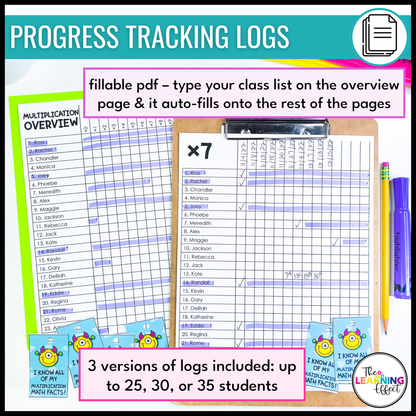 Multiplication Timed Tests | Math Fact Fluency Practice Worksheets and Tracker
