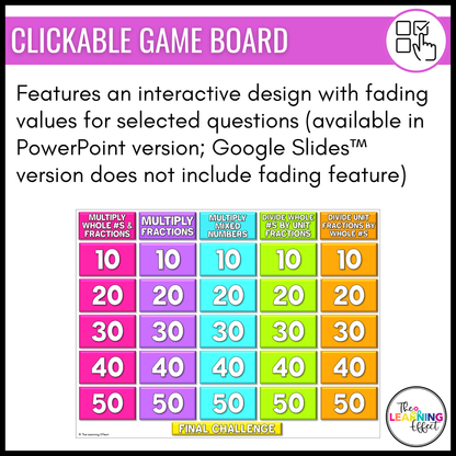 5th Grade Math Fractions Game Shows BUNDLE | Test Prep Review Activities