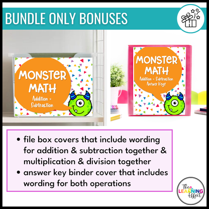 Math Fact Fluency Addition, Subtraction, Multiplication, and Division Timed Test BUNDLE