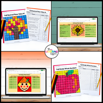 Holiday Math Color by Number and Pixel Art BUNDLE | Print and Digital Activities