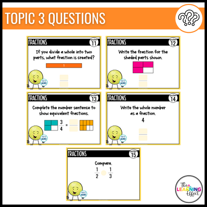 3rd Grade Math Spiral Review #1 Google Slides | Digital Task Cards Test Prep Activity