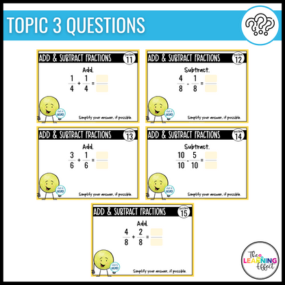 4th Grade Math Spiral Review #2 Google Slides | Digital Task Cards Test Prep Activity