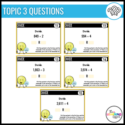 Divide by a One-Digit Number Google Slides | 4th Grade Math Digital Task Cards Division Activity