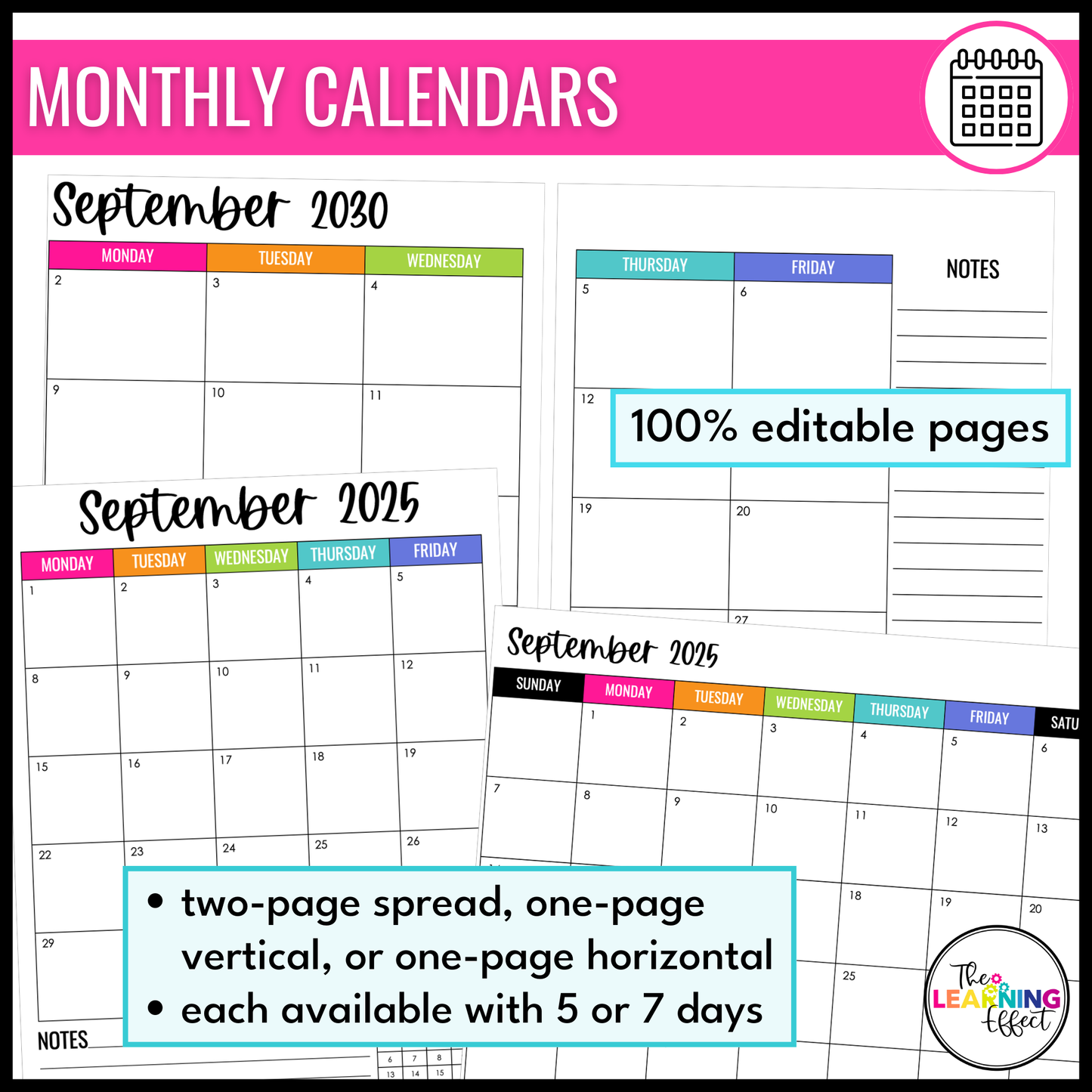 Editable Teacher Lesson Planner Binder 2026 Printable and Digital BUNDLE