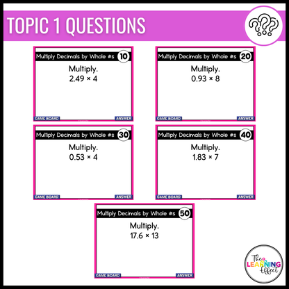 Multiplying and Dividing Decimals Game Show | 5th Grade Math Review Activity