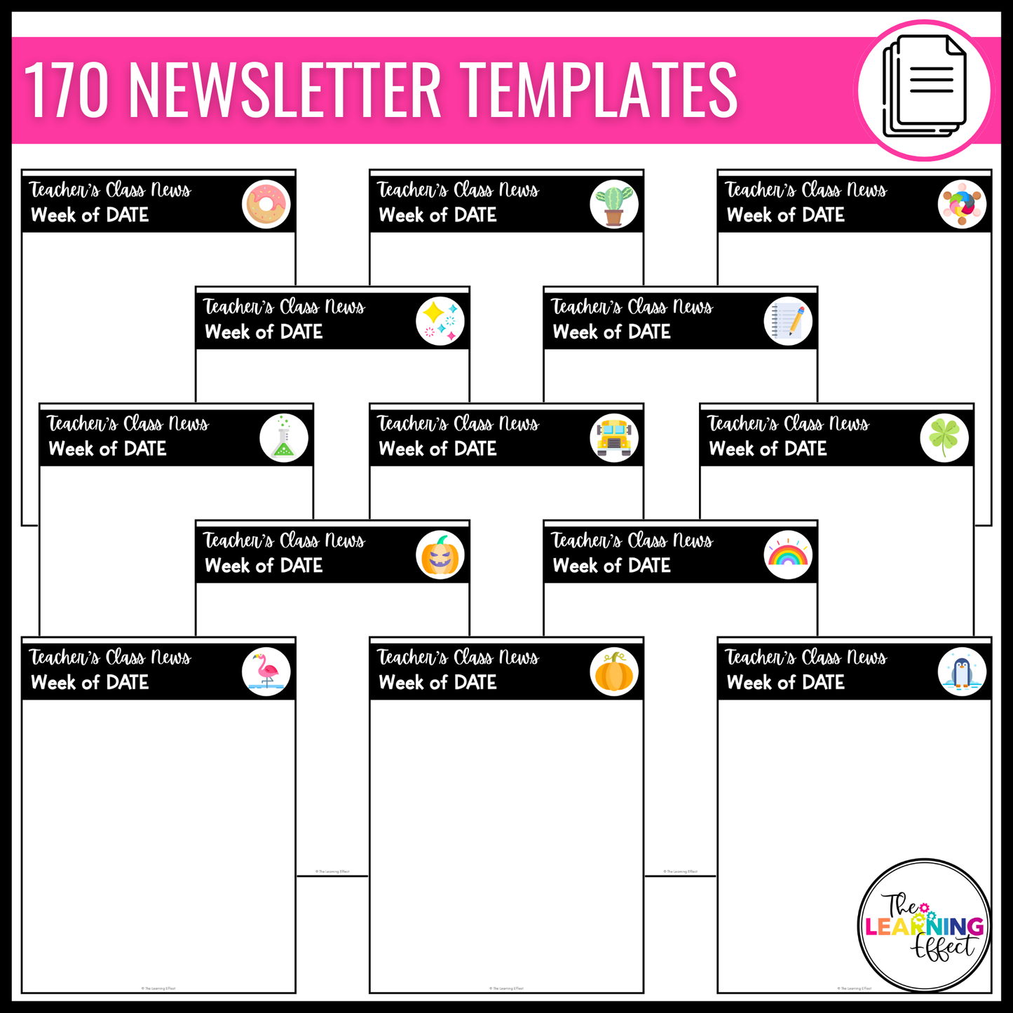 Classroom Newsletter Templates Editable | Weekly or Monthly Parent Communication
