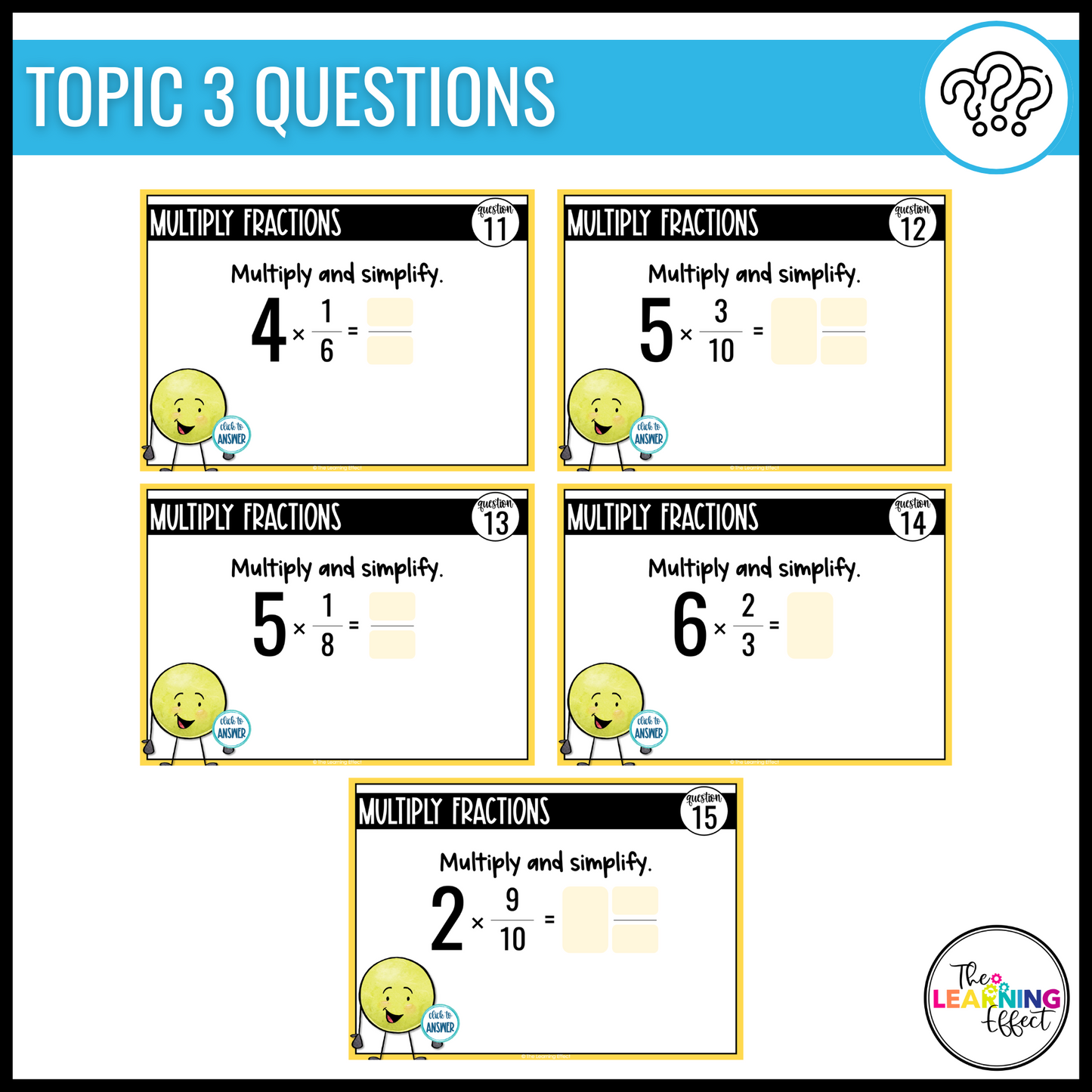 Operations with Fractions Google Slides | 4th Grade Digital Task Cards Activity