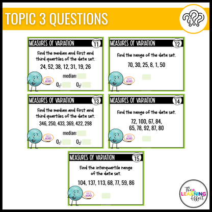 Statistical Measures Google Slides | 6th Grade Math Digital Task Cards Activity