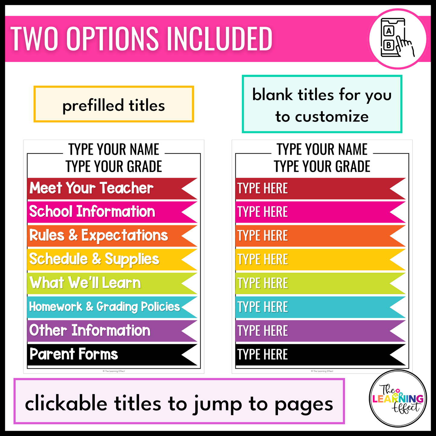Back to School Digital Google Slides Flip Book Template | Parent Information