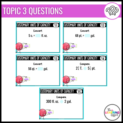 Measurement and Data Google Slides | 5th Grade Digital Task Cards Math Activity