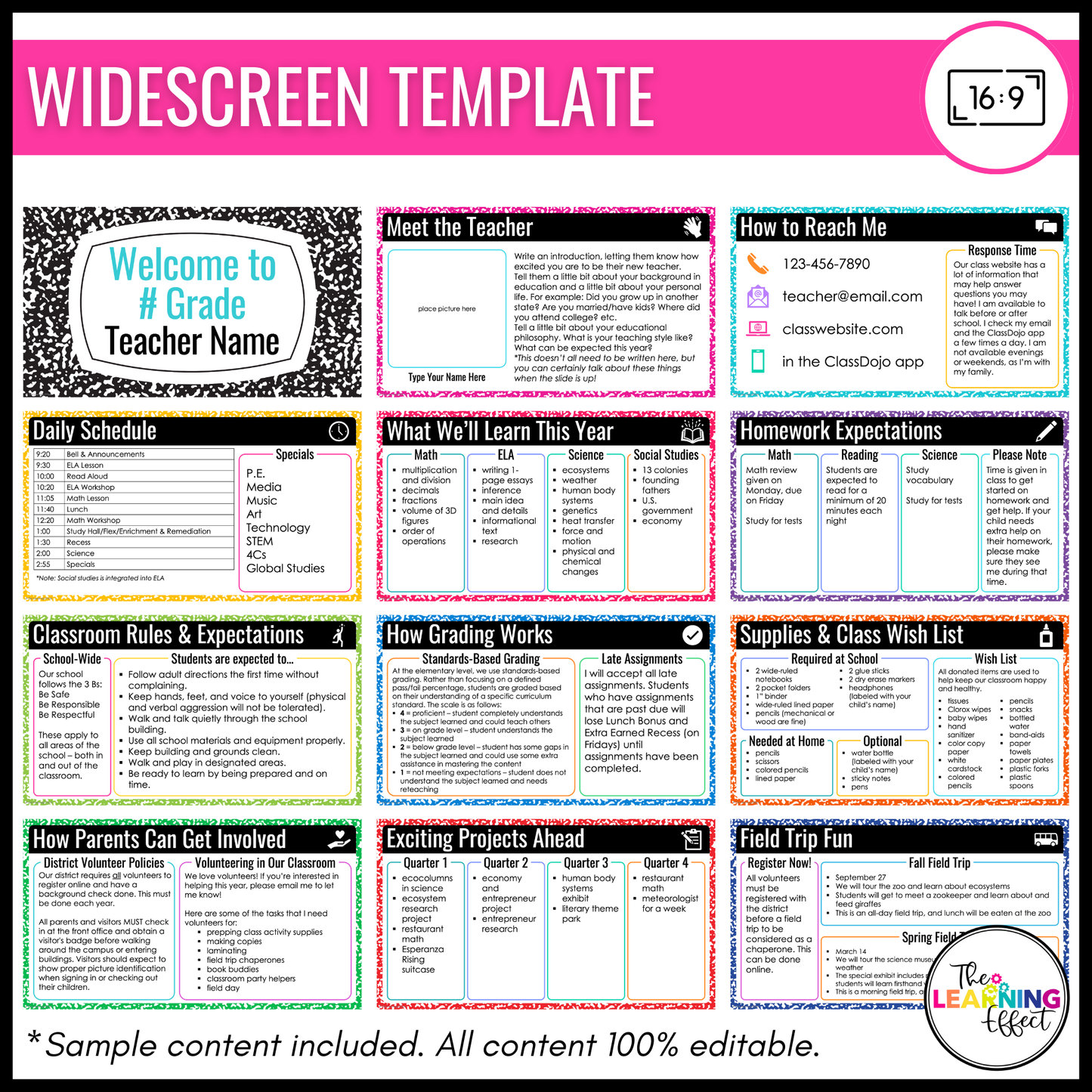 Meet the Teacher, Open House, or Back to School Night Slideshow | Google Slides and PPT