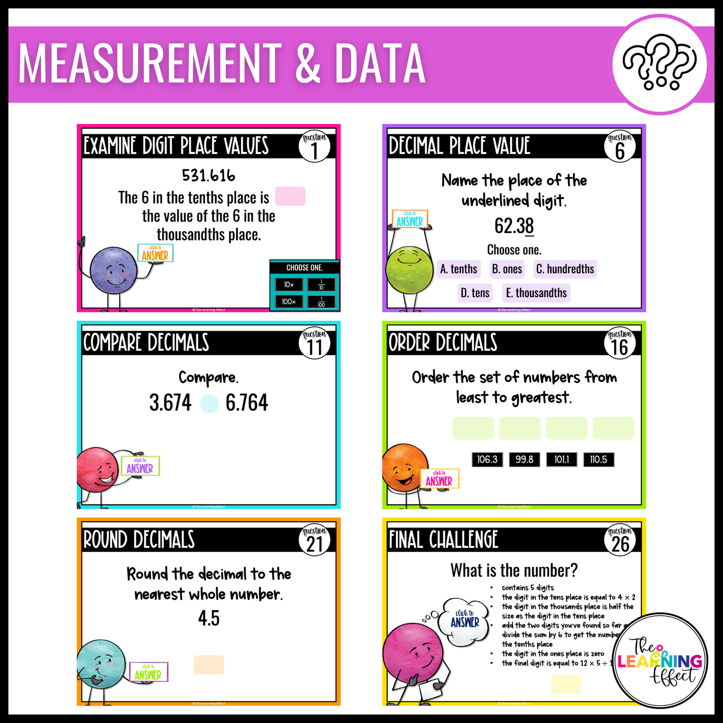 5th Grade Math Geometry and Measurement Google Slides BUNDLE | Digital Task Card Activities