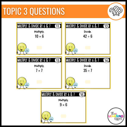 3rd Grade Math Spiral Review #2 Google Slides | Digital Task Cards Test Prep Activity