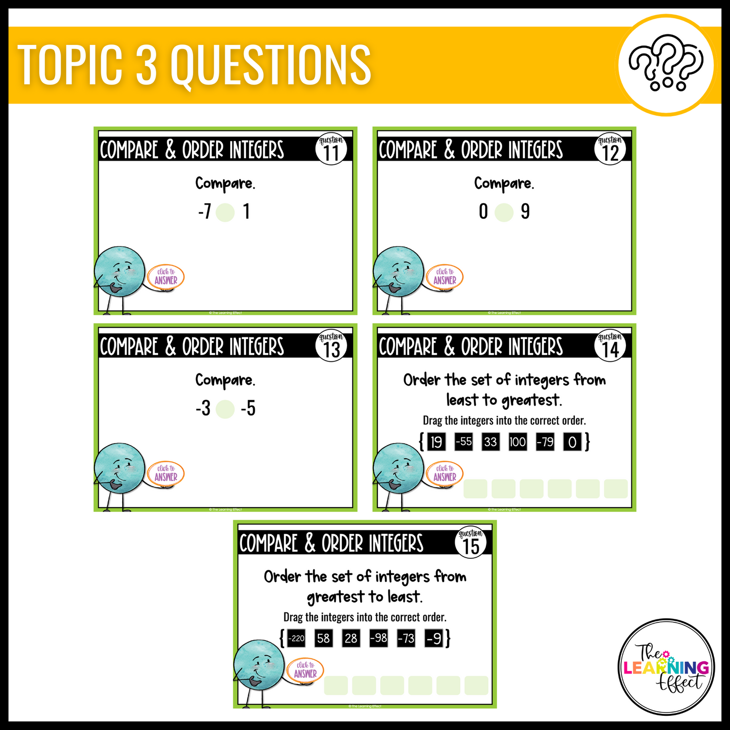 Integers and the Coordinate Plane Google Slides | 6th Grade Digital Task Cards