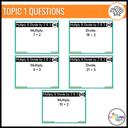 3rd Grade Math Spiral Review #2 Game Show | End of Year Test Prep Activity