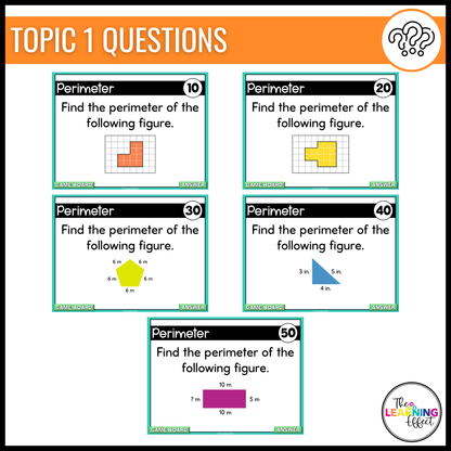 3rd Grade Math Spiral Review #3 Game Show | End of Year Test Prep Activity