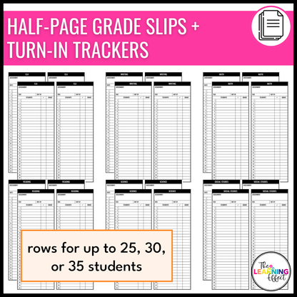 Editable Class Lists | Attendance Sheets | Gradebook | Checklist Templates