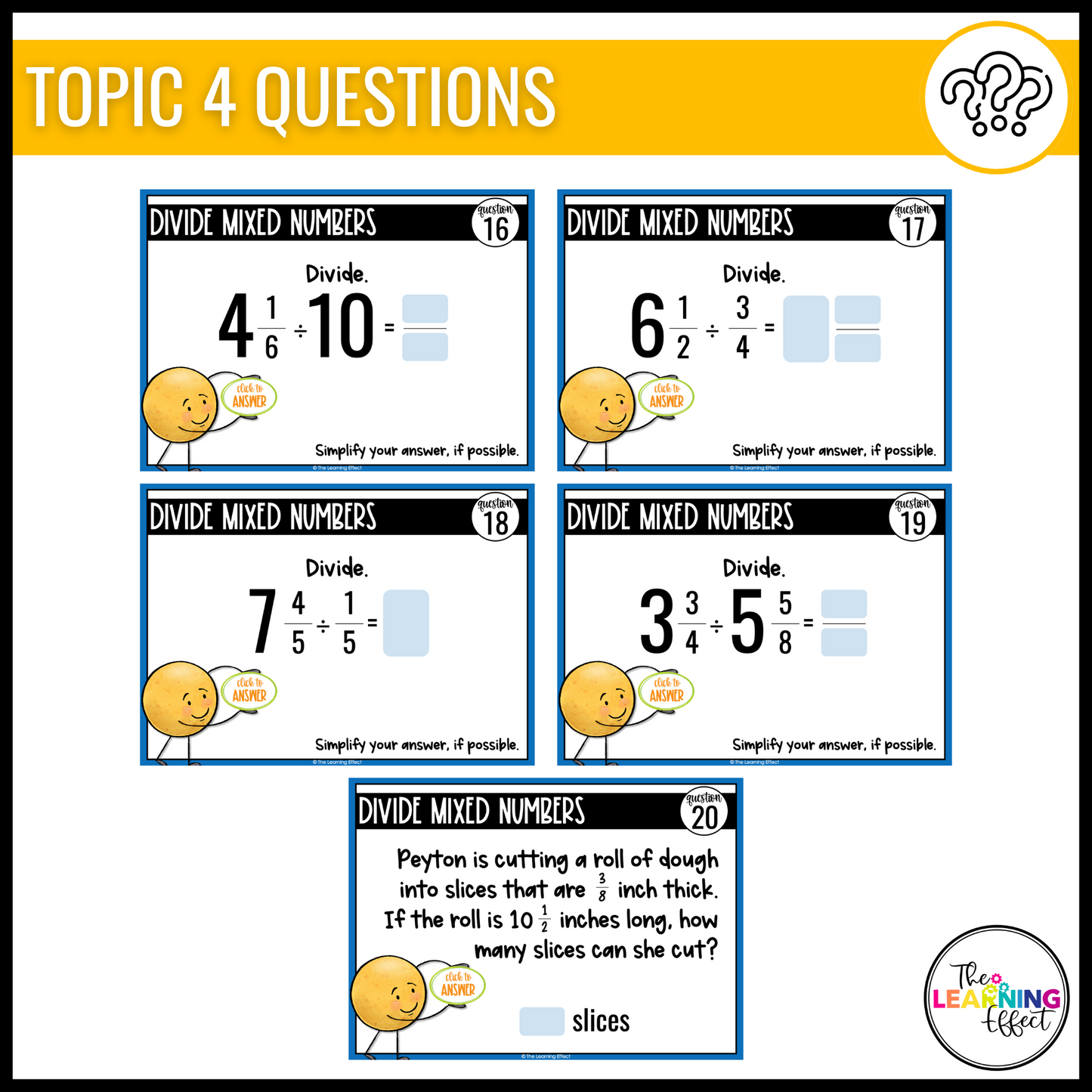 Multiplying and Dividing Fractions Google Slides | 6th Grade Digital Task Cards